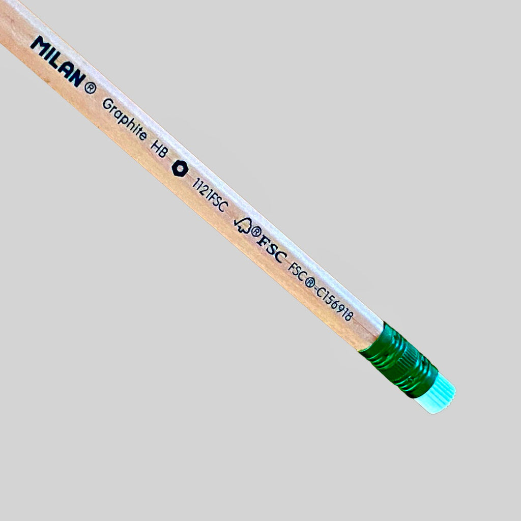 Natural Pencil. 1121FSC. HB with eraser. Milan